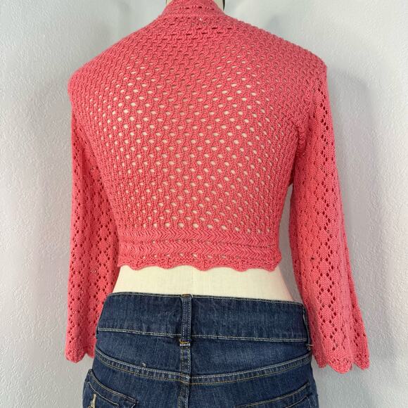 Pink Tie Wrap Cardigan Sweater - Picture 3 of 7